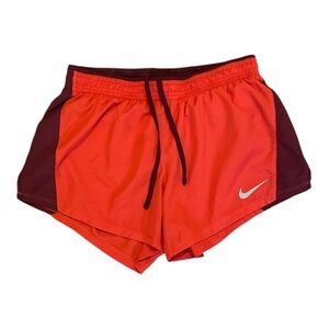 Nike Women’s Dri-Fit Burnt Orange and Burgundy Red Athletic Running Shorts